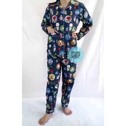 PIYAMA DEWASA BTS / BT21 HP/CP/PP-PP BTS NAVY