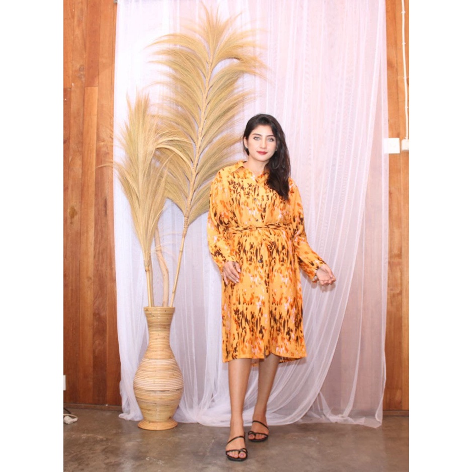 Dress Kemeja Wanita Lengan Panjang Manda Tie dye