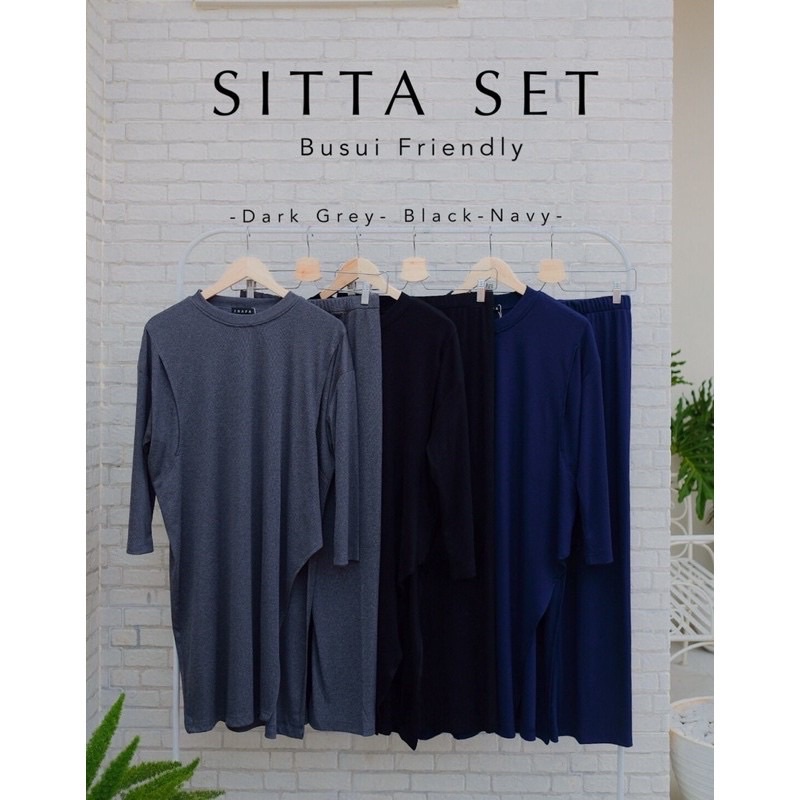 Sitta Set by Zhafa official (Dark Grey)