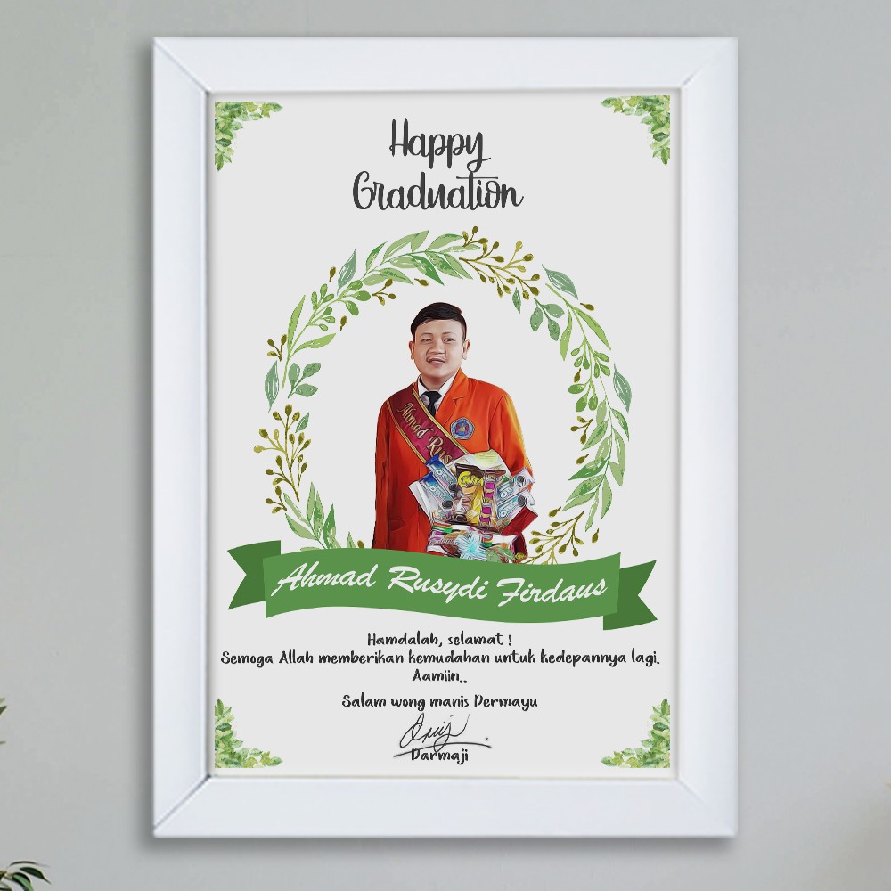 Bingkai Frame 10r Sekaligus Cetak Print Dan Edit Foto Ucapan Wisuda Murah Sedang Diskon Indonesia