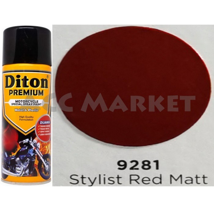 Pilox Diton Premium Pilok Pylox Merah Stylish Red Matt 9281