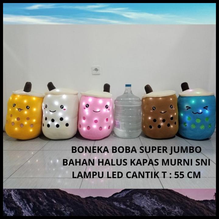 Boneka Boba Super Jumbo Bantal Boba Besar Led Cantik Berkualitas
