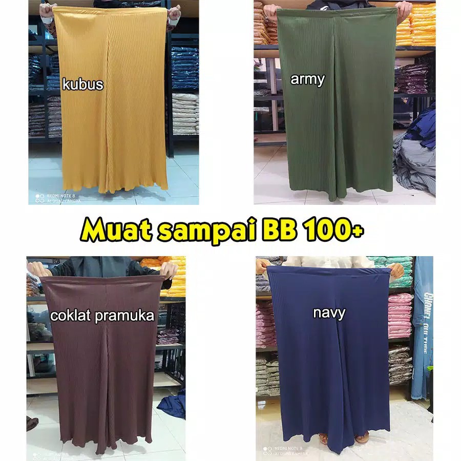 Kulot plisket jumbo bigsize model terkini - Celana kulot plisket xxl