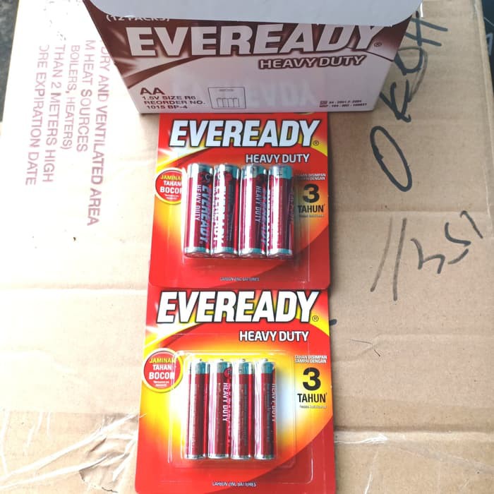 

Baterai AAA / AA Eveready isi 4