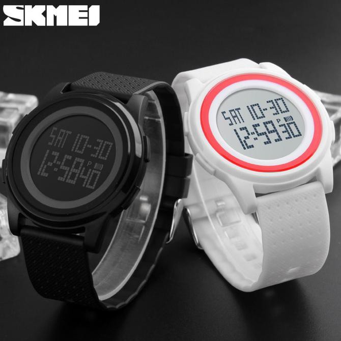 Jam Tangan Wanita Original SKMEI Sport LED Oudoors Anti Air Guess pink