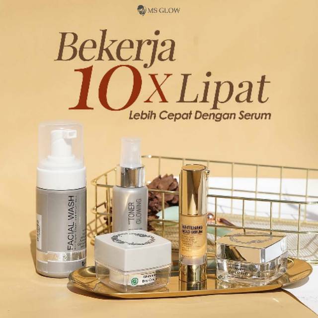 [ORI]Paket Whitening + Serum Gold MS GLOW✓