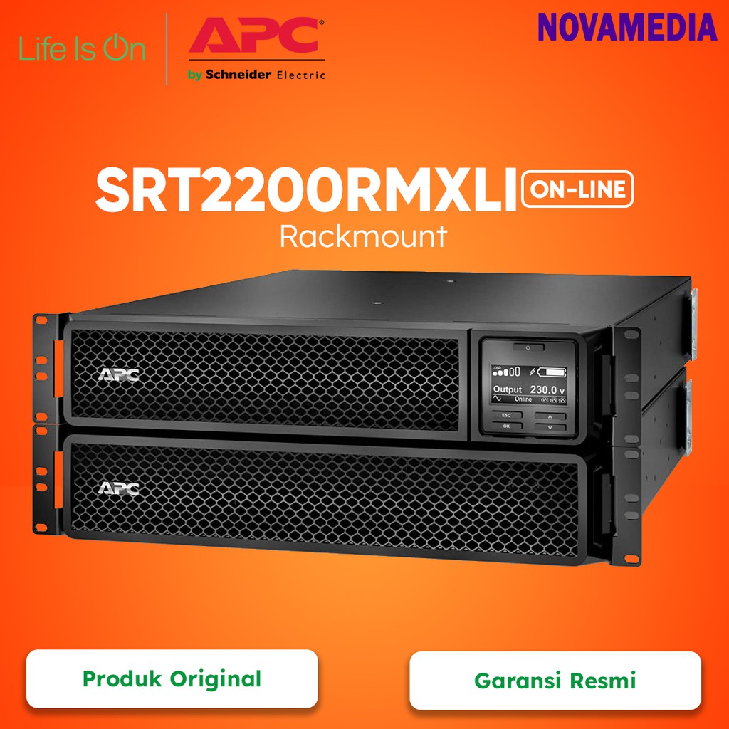 UPS APC SRT2200RMXL Smart UPS Online 2200VA 1980Watt RM Garansi Resmi