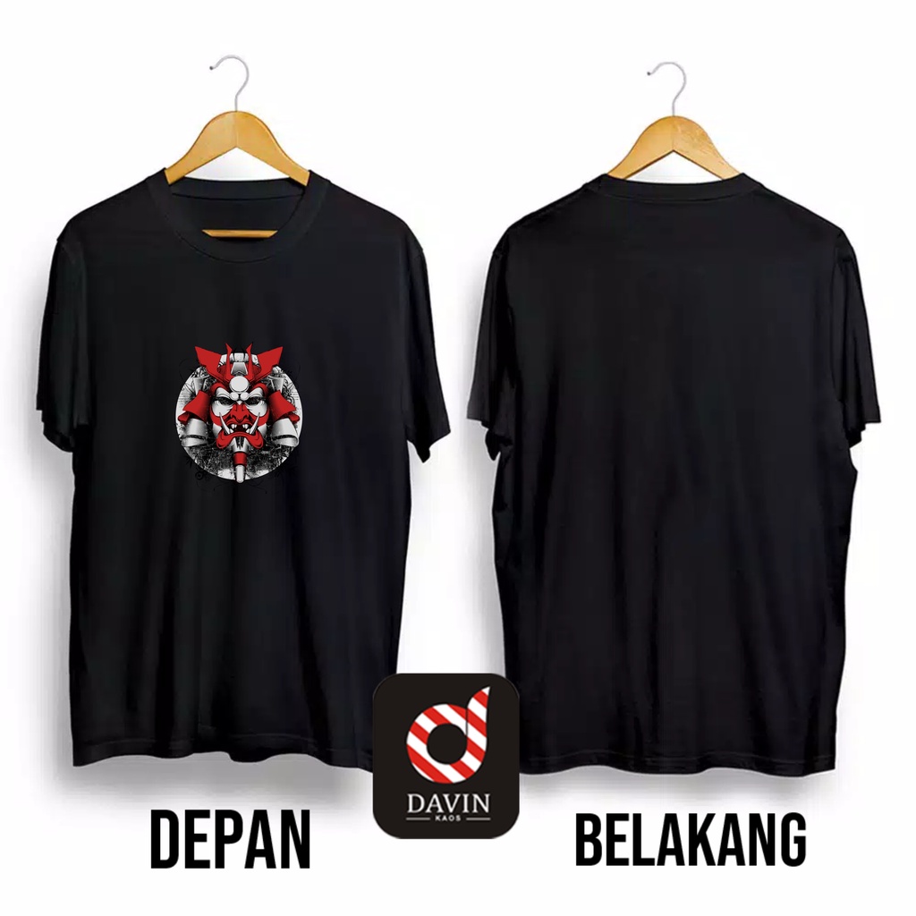 Kaos Davin - Kaos Distro Pria Wanita SAMURAI JEPANG Bayar Di Tempat COD /  Kaos Tulisan Lucu / Kaos 