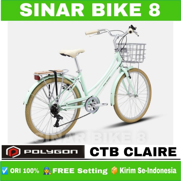 Sepeda Keranjang Dewasa Ukuran 24 Inch POLYGON CLAIRE City Bike