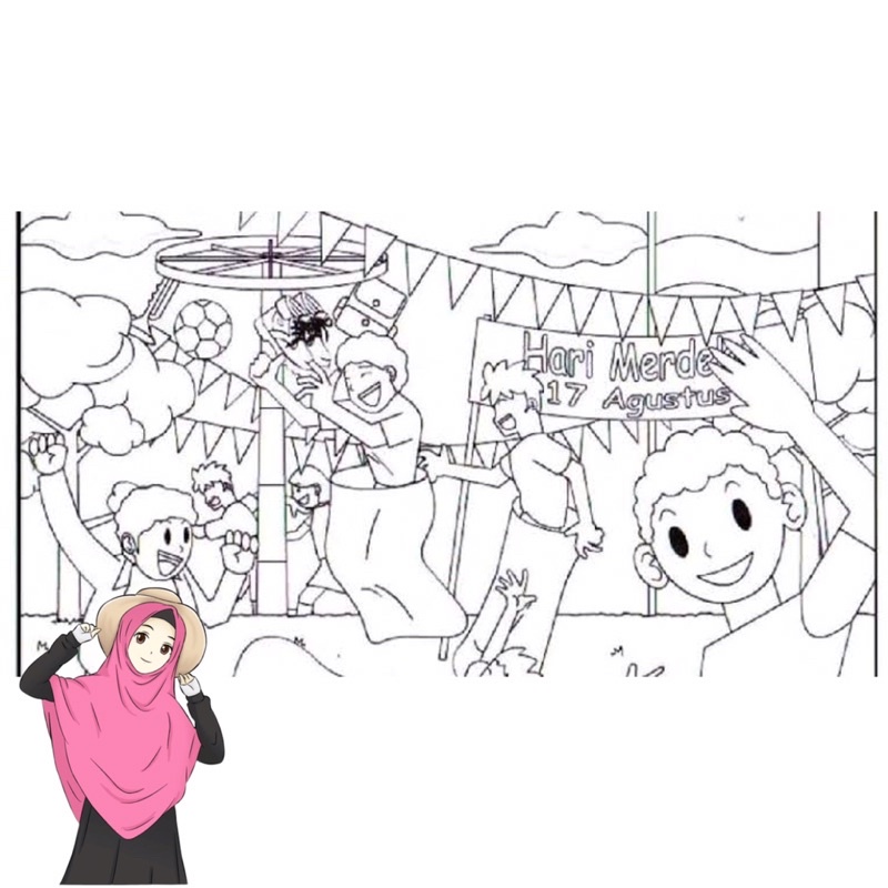 

Gambar Mewarnai HUT RI & Desain untuk meningkatkan kreativitas Anak V1E