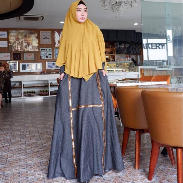 GAMIS SYARI DENIM UMRAH by BRIPI SYARI