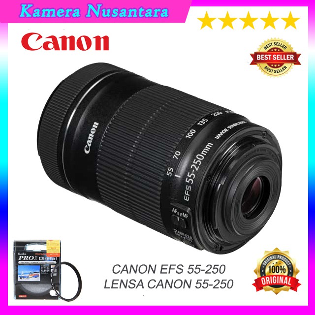 LENSA CANON EF-S 55-250MM IS STM / LENSA CANON 55-250 / 55-250MM IS STM ORIGINAL