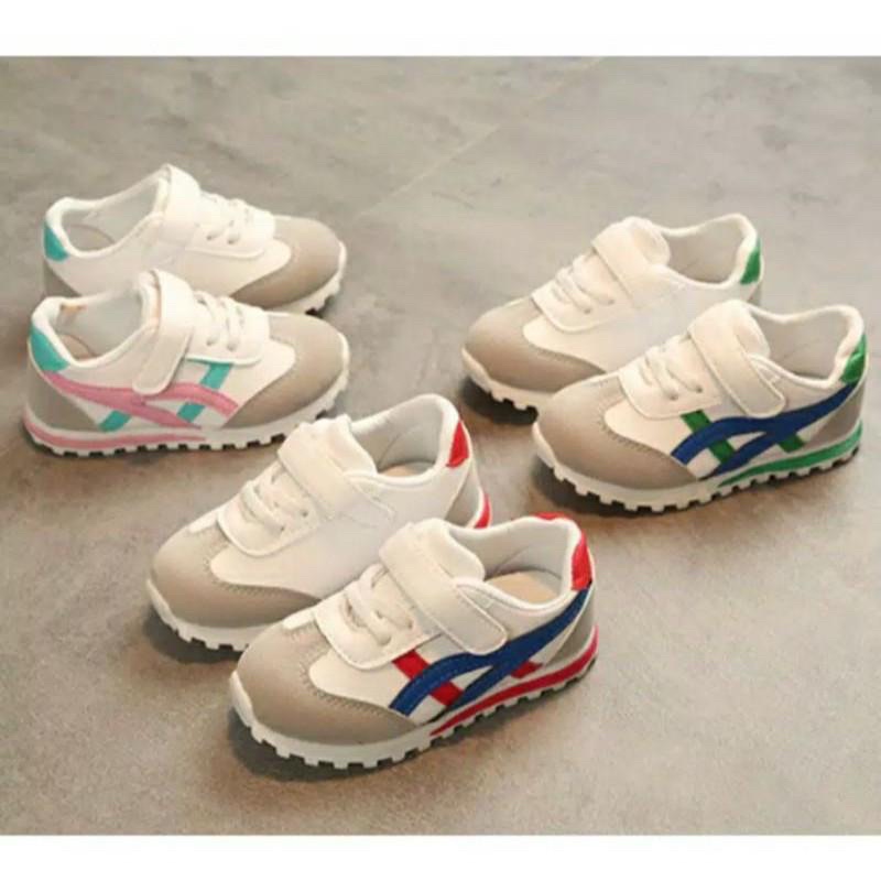 Sepatu Sneakers Anak Laki Laki Cowok Pria Cewek Wanita Perempuan Umur 1 2 3 4 5 6 7 Tahun Sekolah Import Murah Fashion