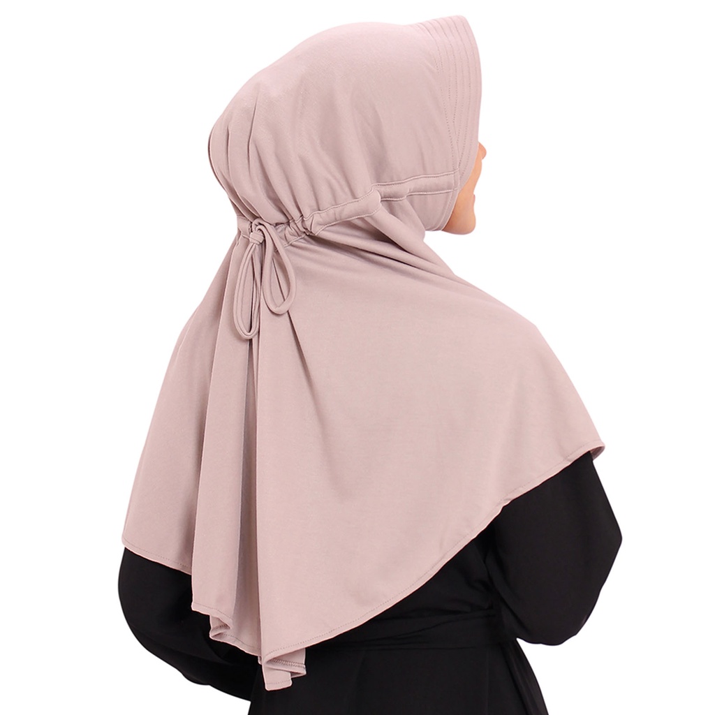 SALE (COD) - TERMURAH Hijab Serut Kaos - Jilbab Santai Homestatis - Khimar Serut Belakang