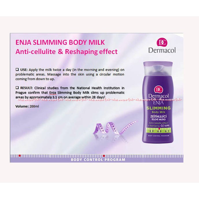 Dermacol Enja Slimming Body Milk Lotion Untuk Membantu Melangsingkan Tubuh 200mL