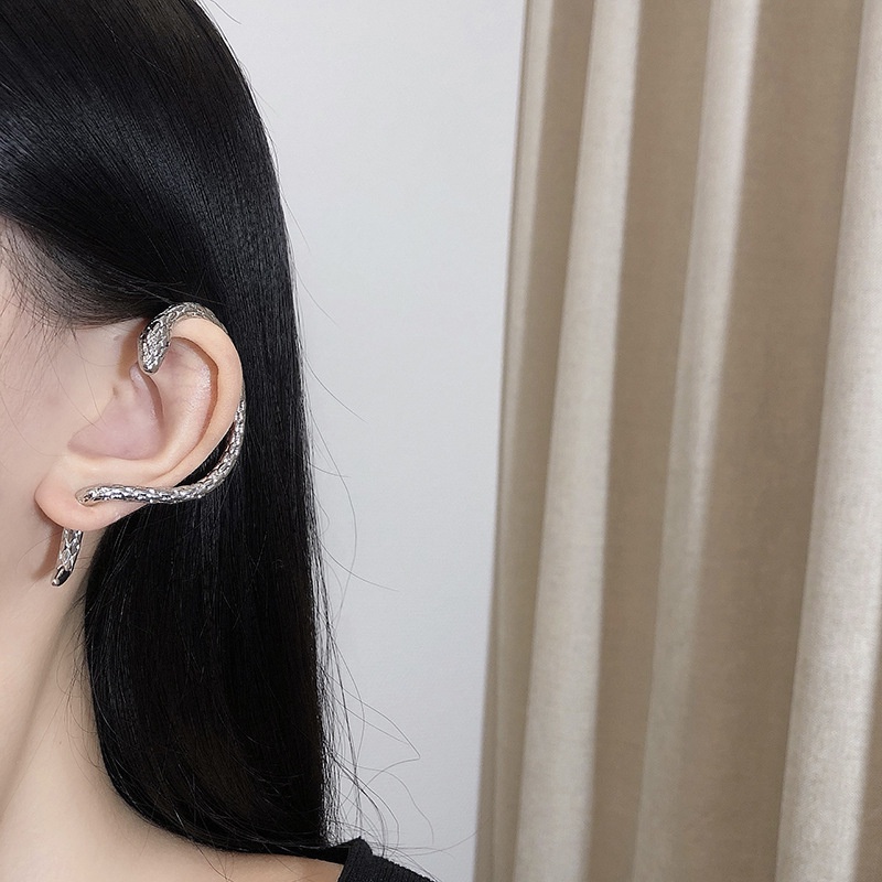 Anting Kait Bentuk Ular Gaya Vintage Harajuku