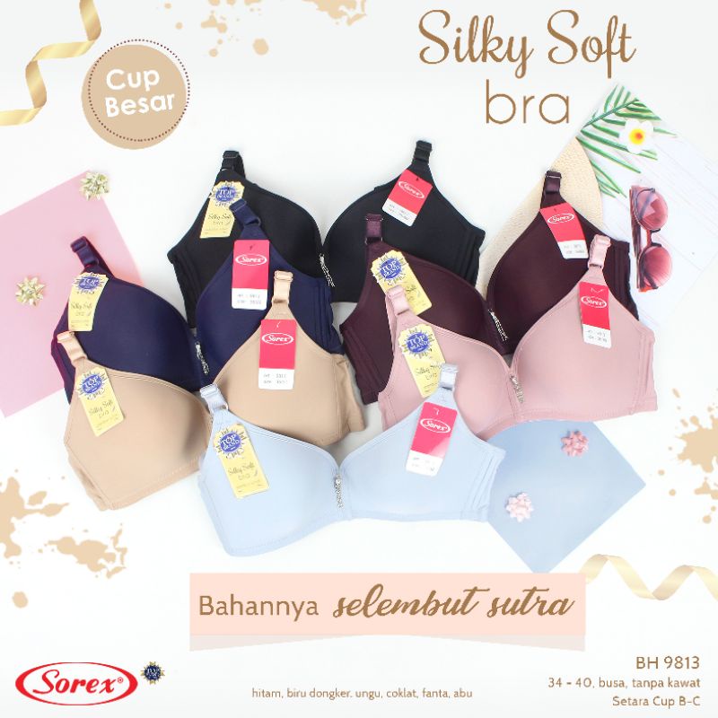 sorex silky soft bra bh bahan selembut sutra