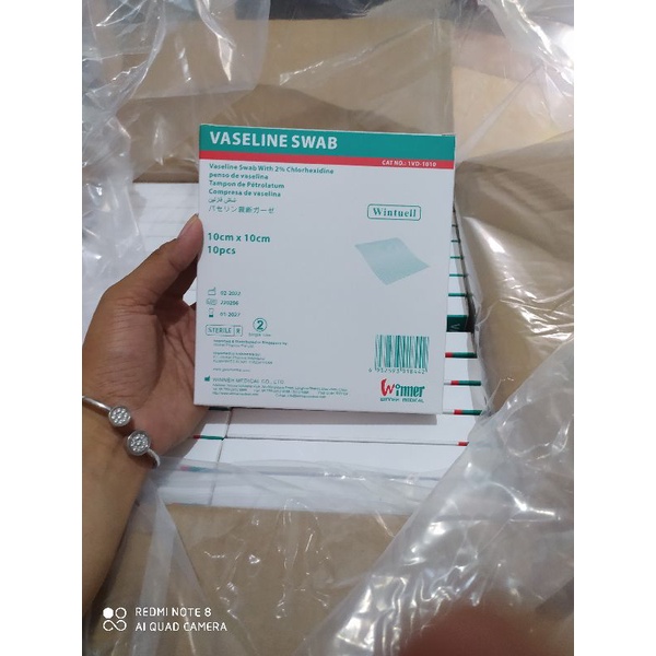 Vaseline swab 10x10 seperti lomatulle sofratulle