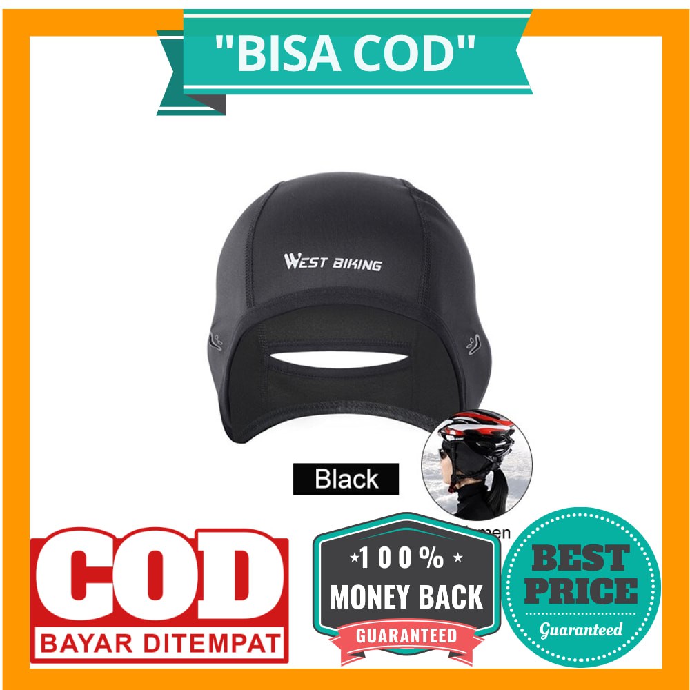 BISA COD WEST BIKING Topi Helm Sepeda Cycling Helmet Hat Winter Thermal Fleece Model for Women -