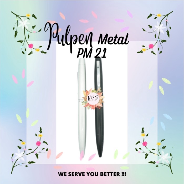 

Pulpen Metal PM 21 / Souvenir Wedding Seminar kit Murah