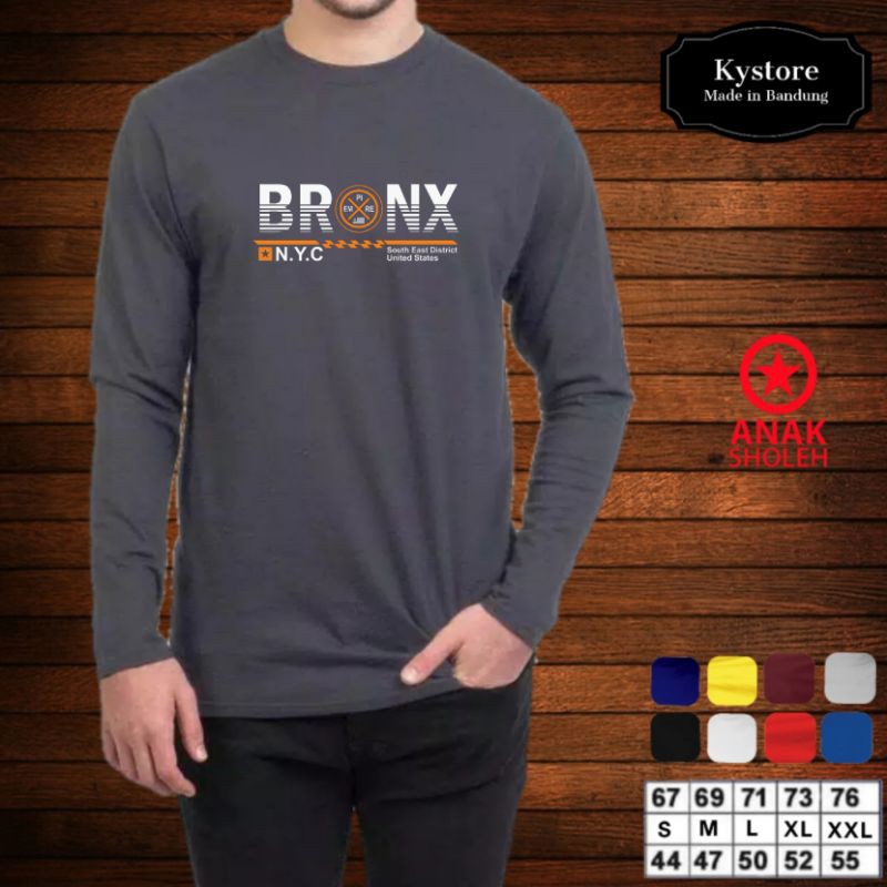 kaos lengan panjang long sleave bronx