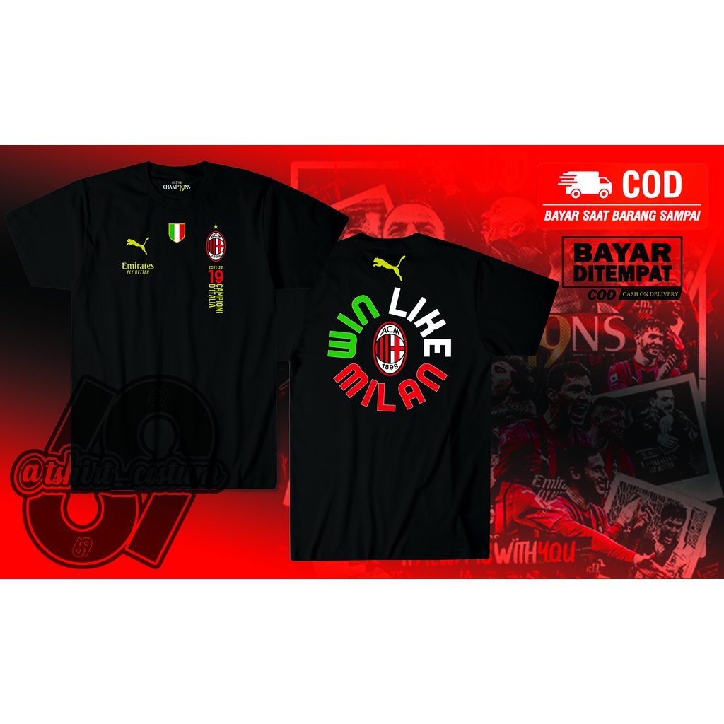 Kaos Ac Milan Scudeto Kaos Milan Kaos Scudeto Milan.