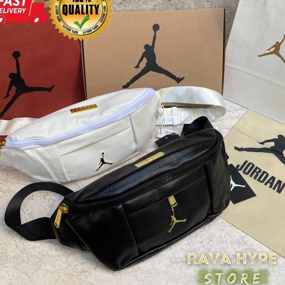 Air Jordan Waistbag Regal Gold FULLSET / Tas Jordan Tas Selempang Tas Pria Tas Wanita "SRU.27Jn22ᴵ"