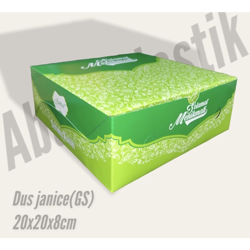 DUS NASI MOTIF HIJAU 20x20/KOTAK NASI LANGSUNG UKR 20X20/MIN OLDER 10PCS