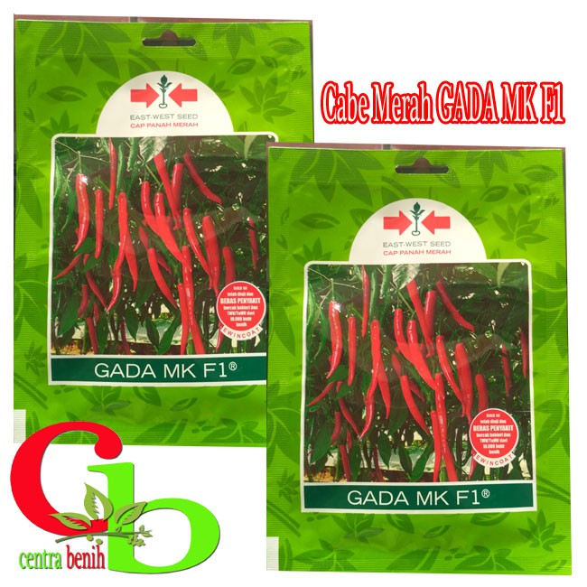Benih bibit Cabe Merah Besar Hibrida GADA MK F1 isi 125 biji - bibit cabe