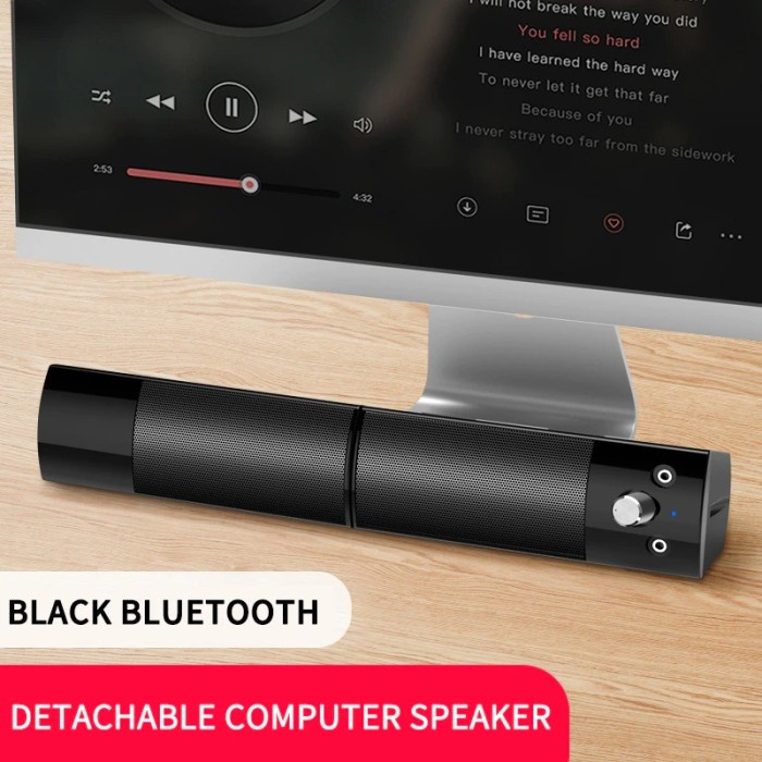 ELEKTRONIK AUDIO SADA BLUETOOTH SOUNDBAR DESKTOP SPEAKER HIFI STEREO HEAVY BASS - V-117