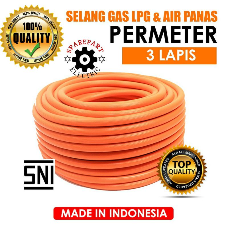 SELANG GAS 3LAPIS SNI - SELANG LPG REGULATOR PERMETER TEBAL BERKUALITAS