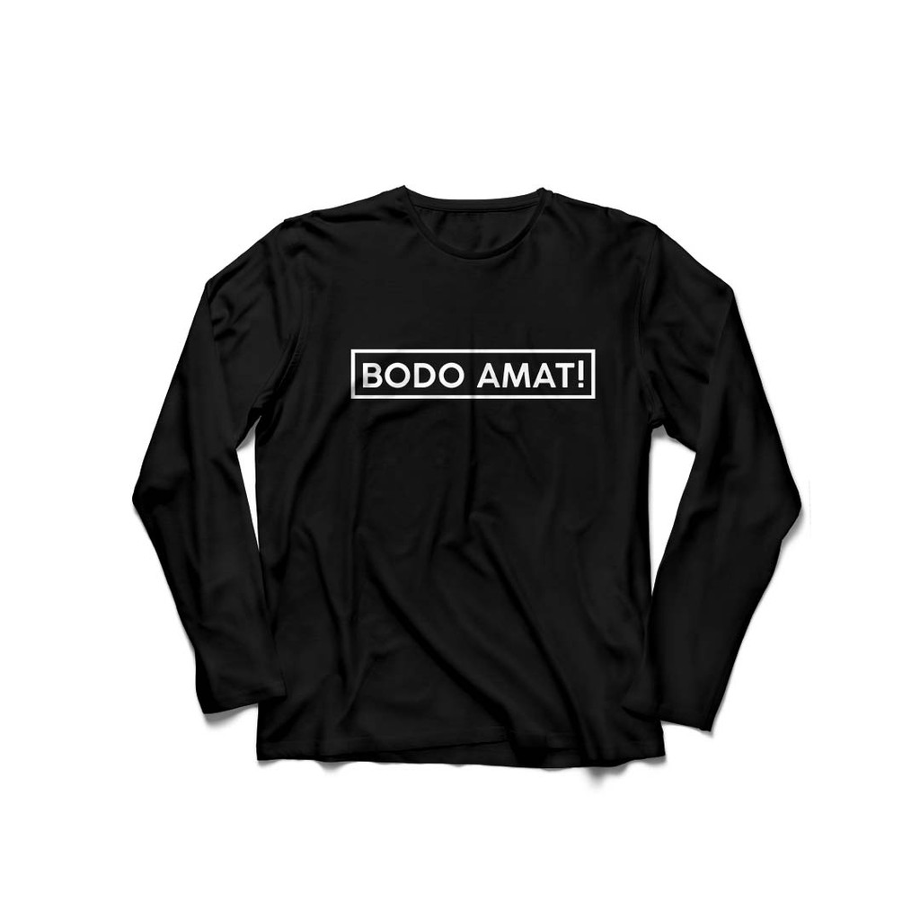 MARVEL ONLINE SHOP BAJU KAOS LENGAN PANJANG SOFT SPANDEK BODO AMAT SIZE M