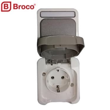 BROCO Atlantic Saklar Engkel + Stop Kontak Outdoor OB Vertical 225161