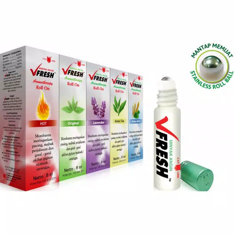 Lang V-Fresh Aromatheraphy 8ml Original | Green Tea | Hot