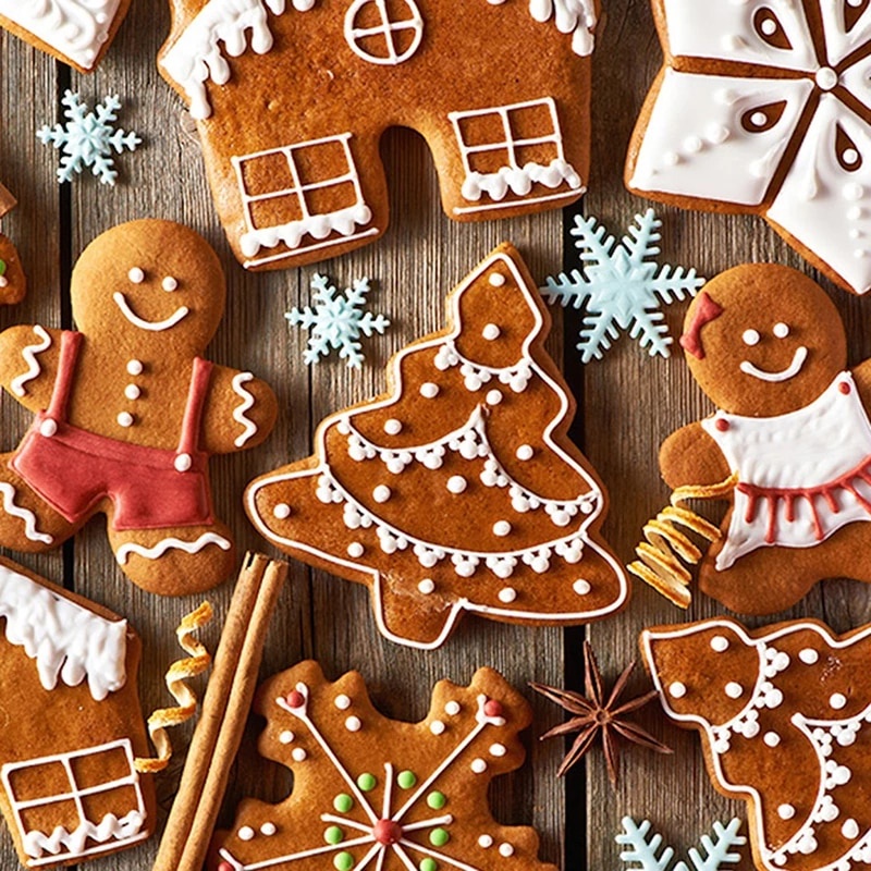 5Pcs/set Christmas Cookie Cutter Gingerbread Xmas Tree Biscuit Mold DIY Kitchen Baking Tool