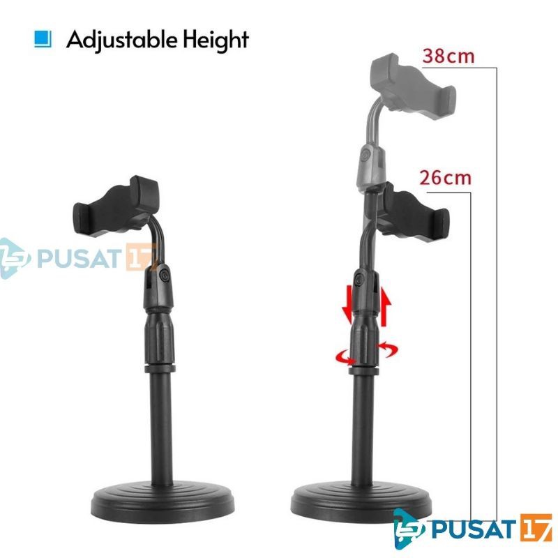 KK1 Holder HP di Meja | Dudukan Tempat Hape | Stand Tatakan Handphone | Tomsis Duduk Stand Live