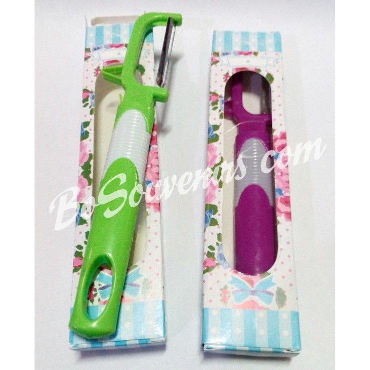 souvenir Pengupas buah pelangi pisau buah besar piler+ bok
