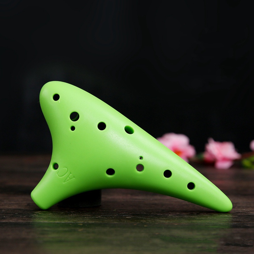 Seruling Ocarina Alto Nadac 12 Lubang Bahan Plastik Resin