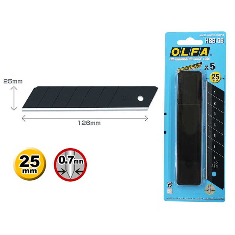 

Pisau Refill Blade OLFA HBB-5B untuk Cutter XH-1 XH-AL H-1 dll