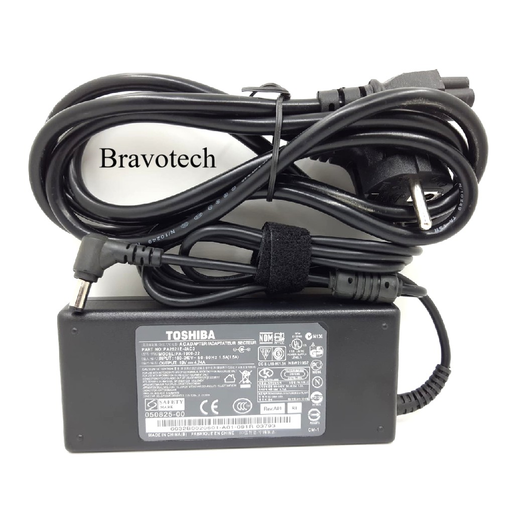 Toshiba Adapter Charger Satellite P200 P205 P205D P200D 19V 4.74A 90W 5.5*2.5mm