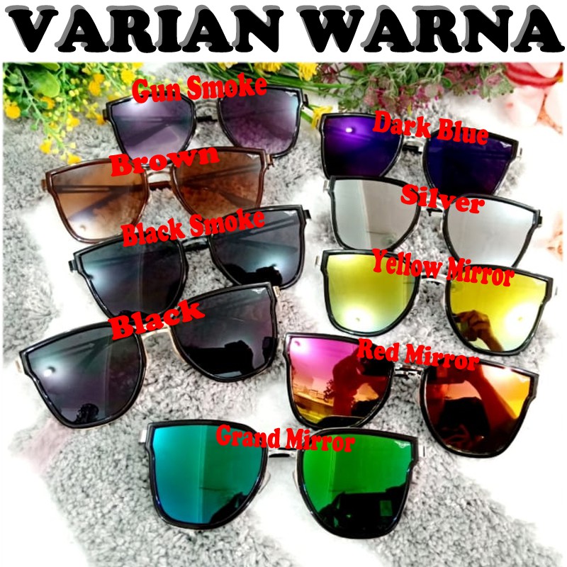 Kacamata normal kacamata hitam fashion pria wanita Ani Uv Kaca mata Anti Silau Sunglasses Unisex