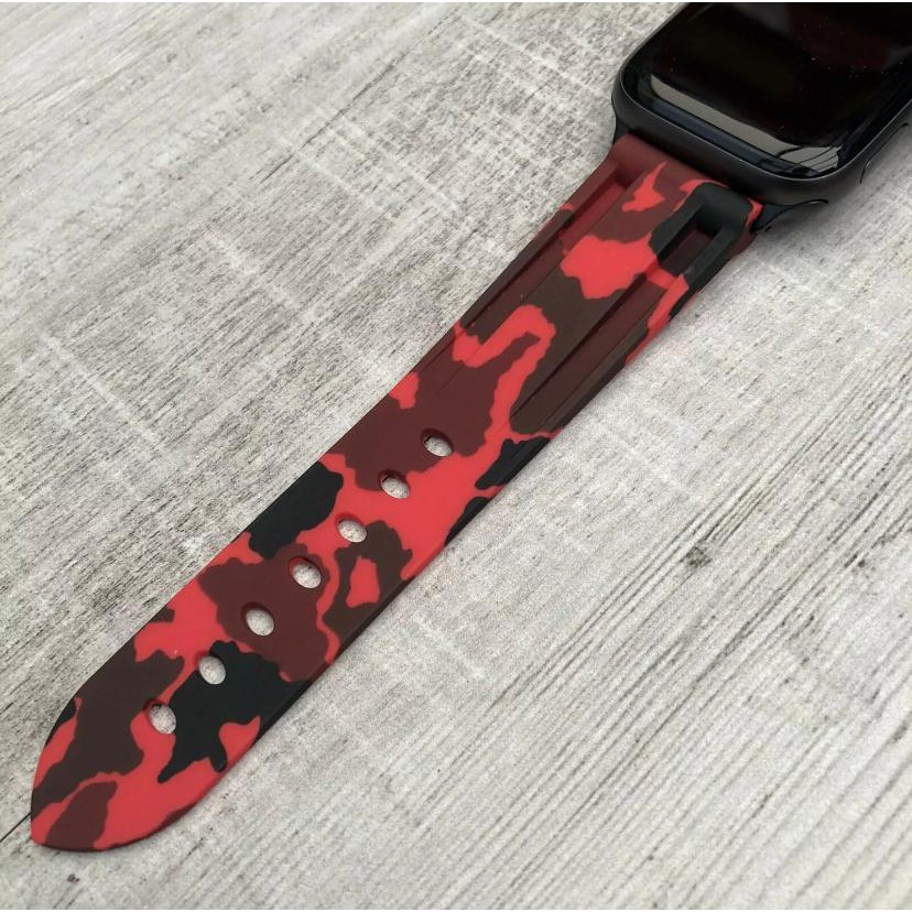 CAMO STRAP APPLE WATCH SERI 8 / SERI 7 (41mm / 45mm) SERI SE (2020 / 2022) SERI 6 / 5 / 4 (40mm / 44mm) / SERI 3 / 2 / 1 (38mm / 42mm) CAMOUFLAGE TALI / STRAP APPLE WATCH