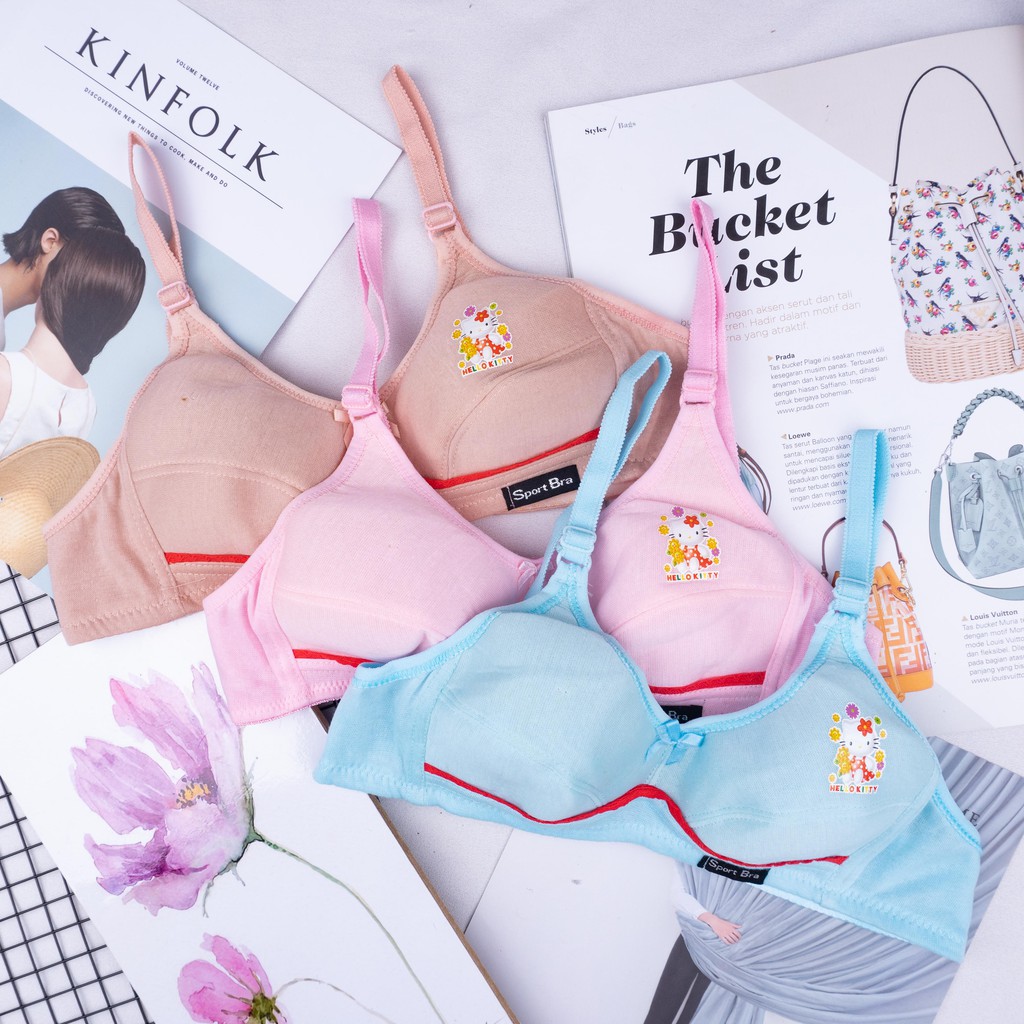 Sport Bra Pakaian Dalam Wanita High Quality Tanpa Kawat dan busa Merk Febby Guffy Dini Ke Ai-5