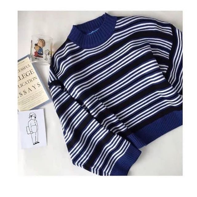 AGNES STRIPE NAVY RAJUT