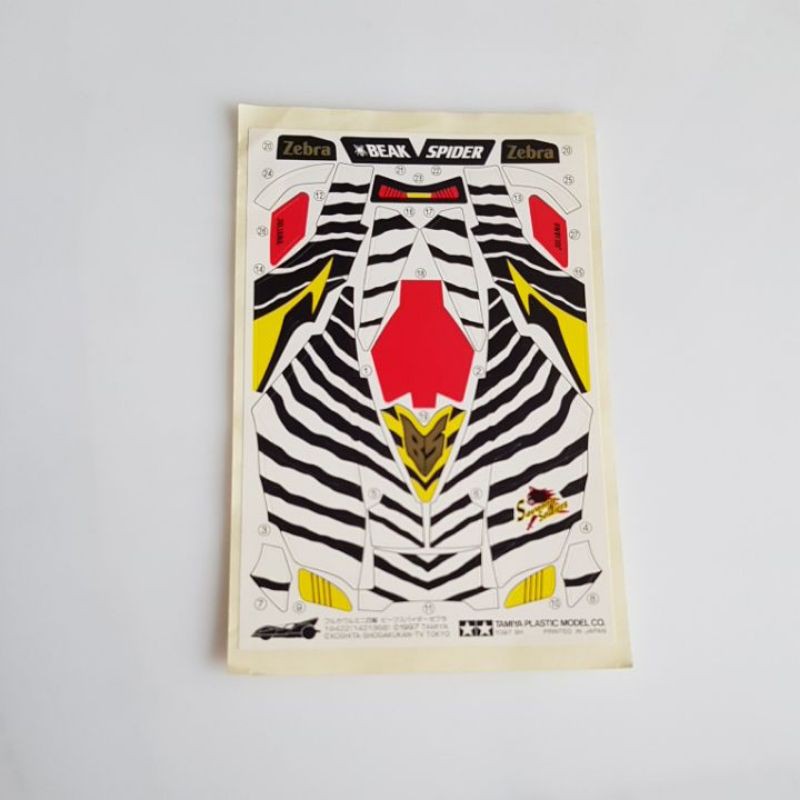 tamiya stiker beak spider zebra