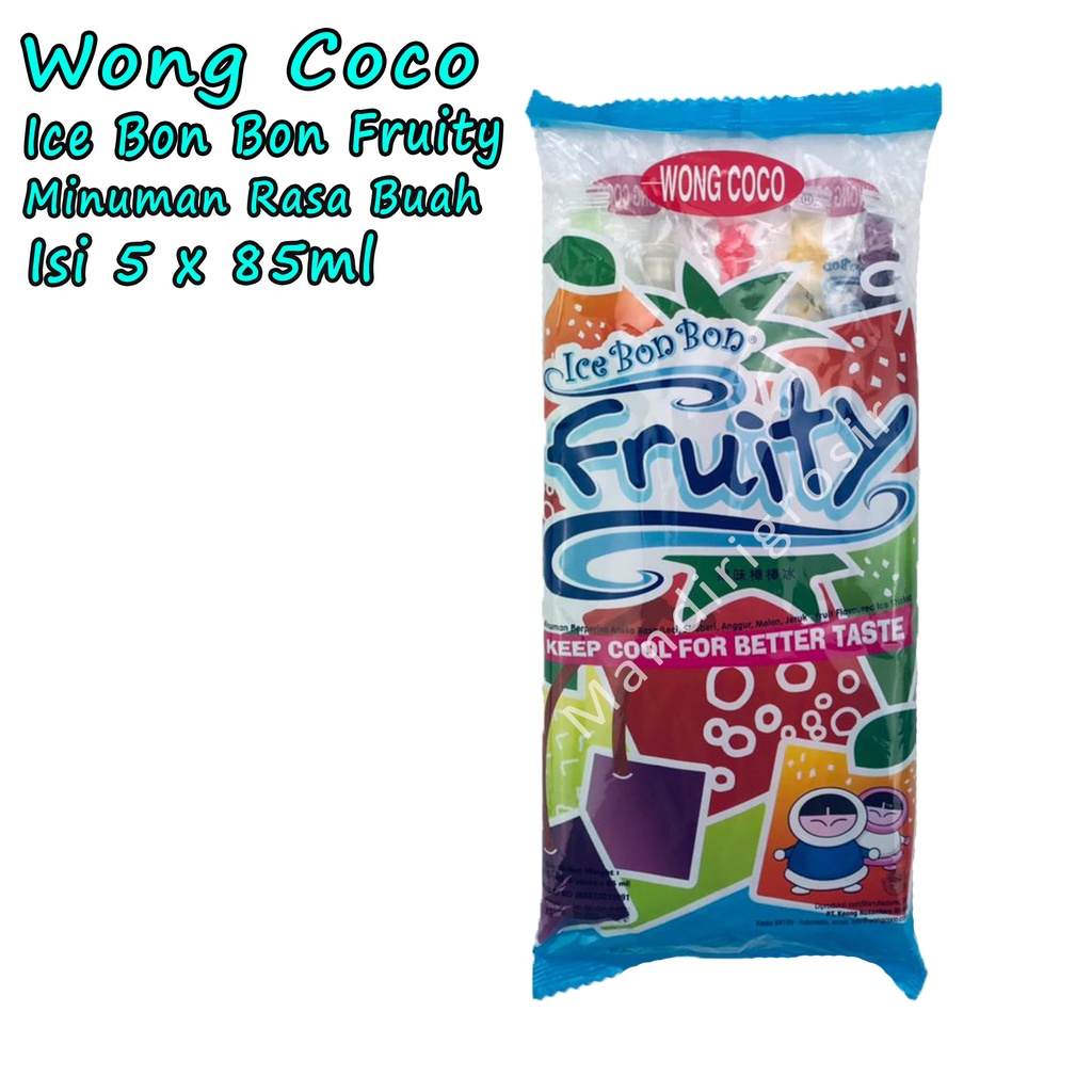 Ice Bon Bon Fruity *Wong Coco * Minuman Rasa Buah * Isi 5x85ml