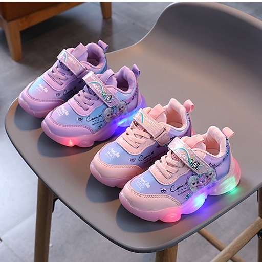 New Arrival!!! Sepatu Sneakers LED Anak Import / RARA Kids Frz / Sepatu Anak Perempuan LED