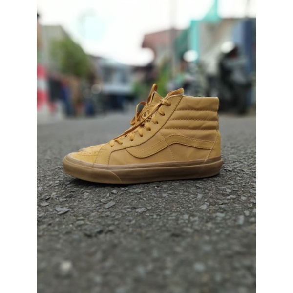 Sepatu Vans sk8 Hi Vansbuck Reissue light gum (second)