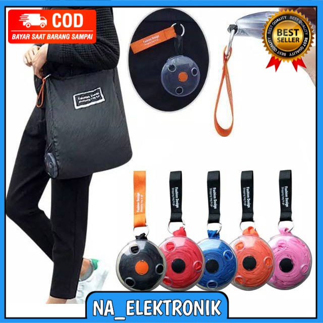 (COD) Tas Portable Tas Belanja Shopping Bag To Roll Import