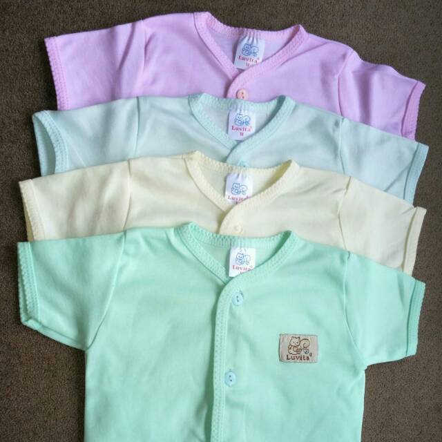 BAJU BAYI LUVITA TANGAN PENDEK M/L (Harga per 1pcs)
